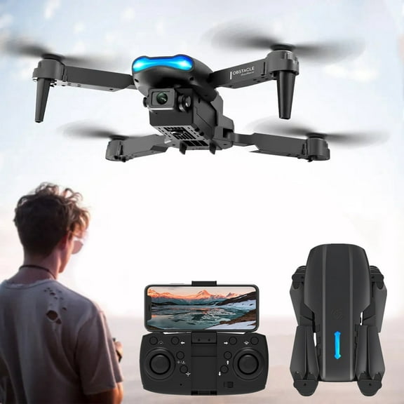 Drone with High-Definition Dual Camera, One Click Takeoff And Landing, Three Speed Adjustment, Remote Control Toys Gifts for Boys Girls