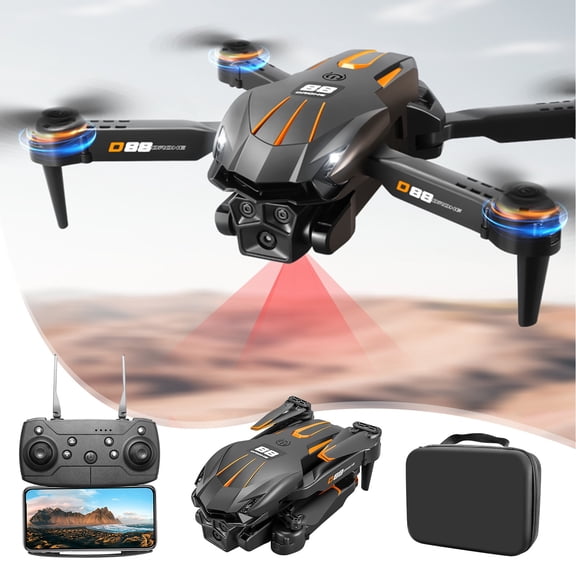 Drone with High-Definition Dual Camera, Quadcopter with 360掳stunt roll, One Click Takeoff And Landing, Folding Body, Remote Control Gifts Boys Girls