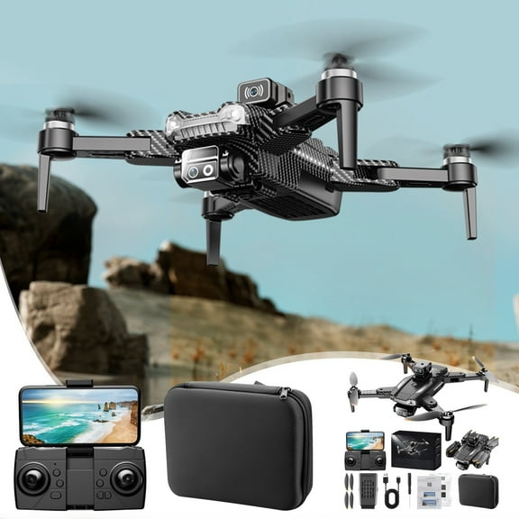 Drones for Adults Clearance, 2.4G WIFI FPV Drone with 4K Camera for Adults RC Quadcopter with Auto Return Follow Me Brushless Motor Fly Route Fly Altitude Hold Headless Mode