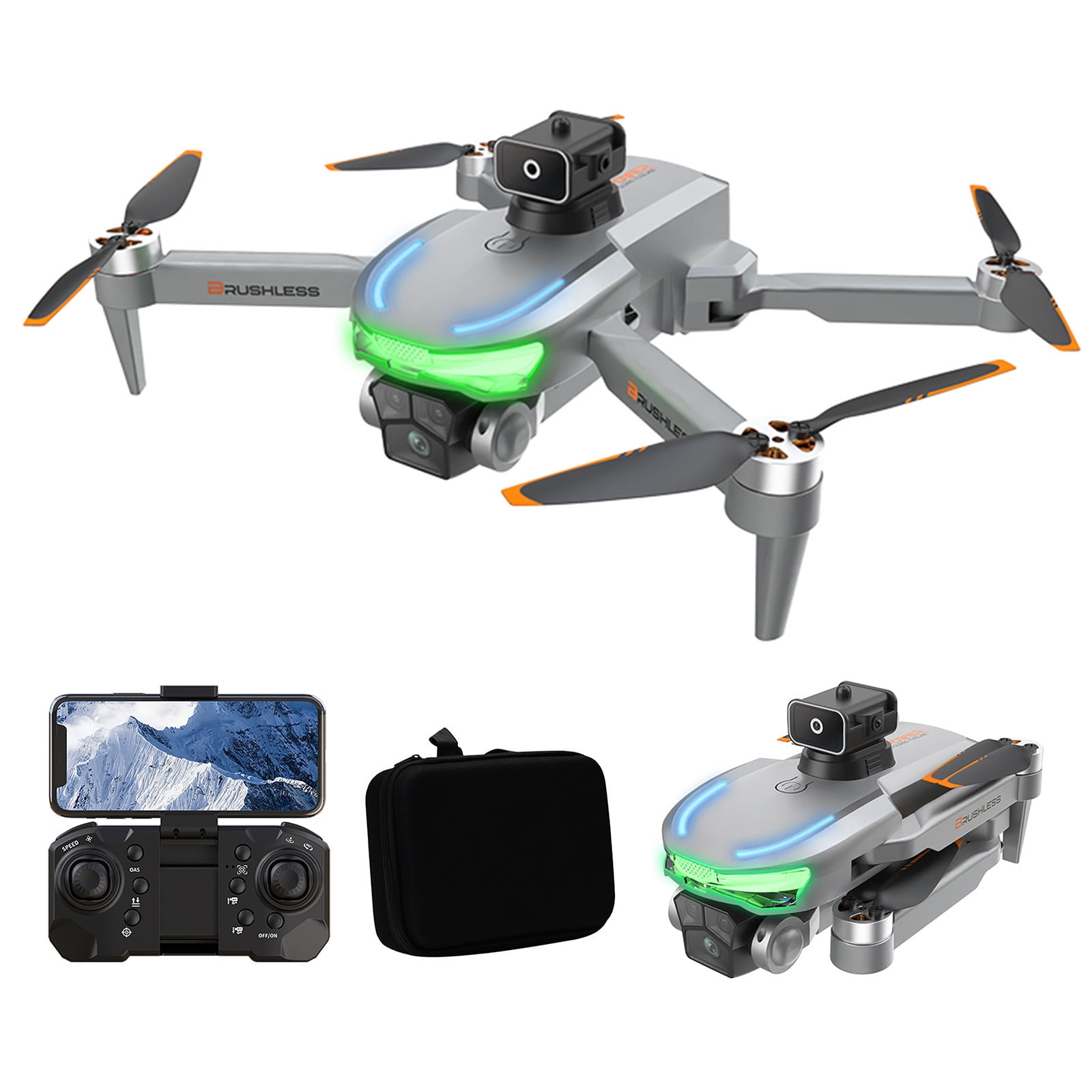 OBEST Drone GPS con Telecamera 4k HD per Adulti,5G Wifi FPV Pieghevole RC Quadcopter con Motore Brushless,Ritorno Automatico A Casa, Seguire,Evitamento Degli Ostacoli A 360°,Volo Orbitale Droni Profe
