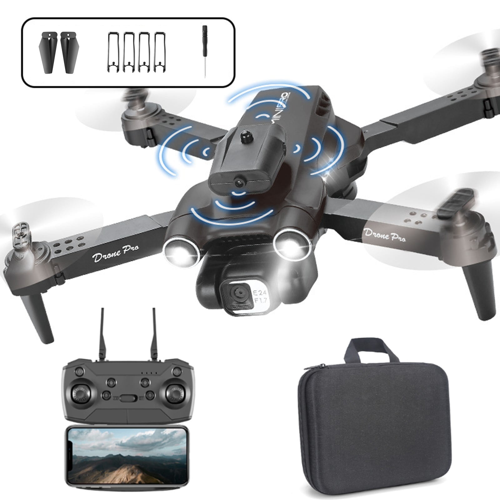 Drones with Camera for Adults 4K, WiFi FPV Drone with 1080P HD Camera