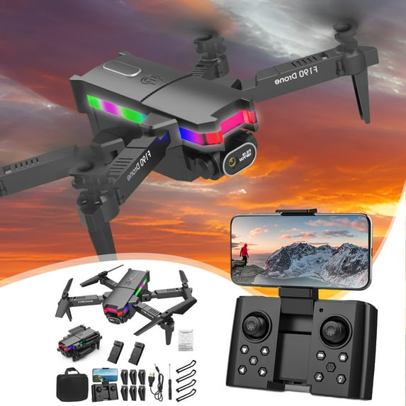 Drones with Camera for Adults 4k, Drone with Daul 4K HD FPV Camera Remote Control Toys Gifts for Boys Girls with Altitude Hold Headless Mode Start Speed Adjustment