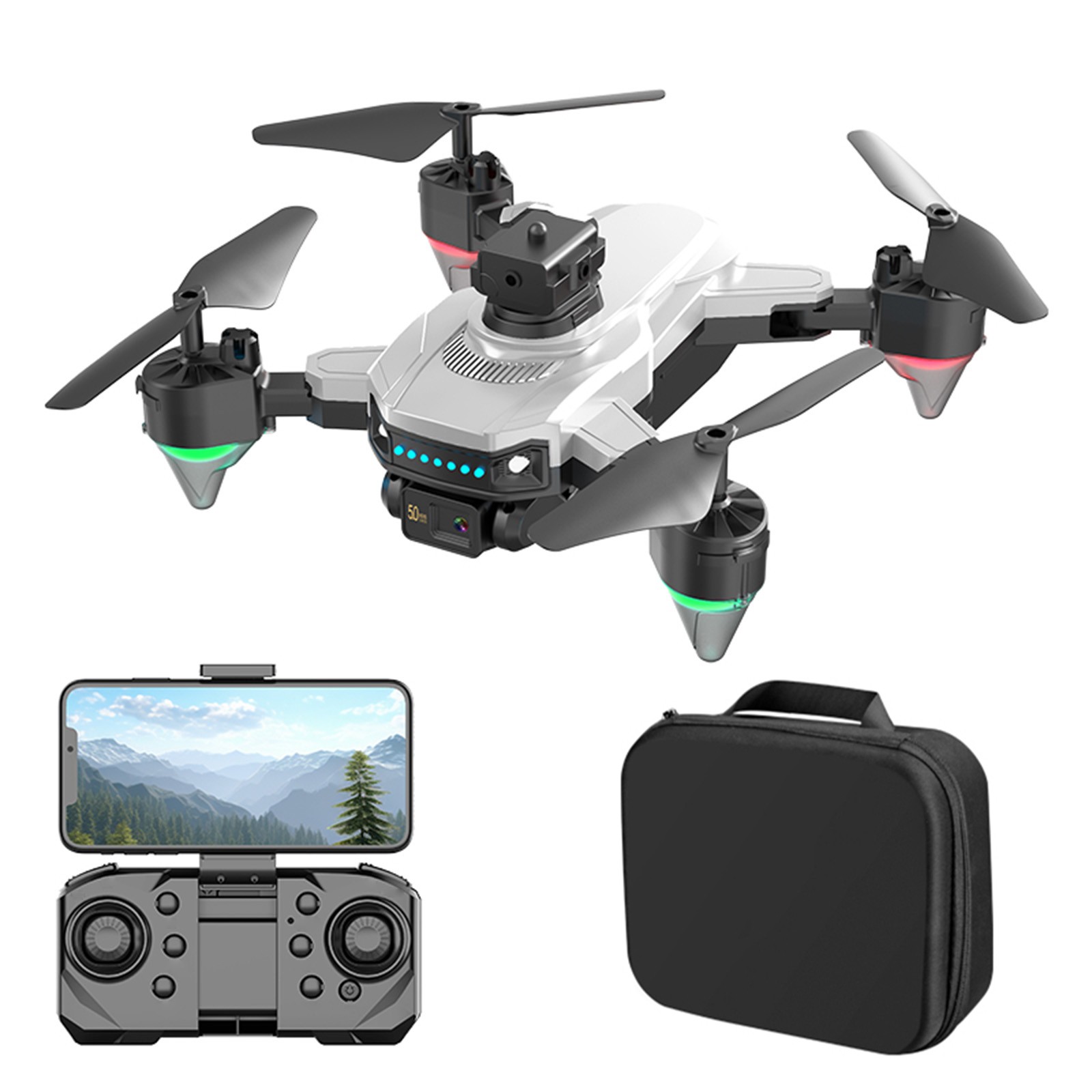 Headless Camera Drones with Camera for Adults Qwtwty Drone with Dual 1080P HD FPV ...