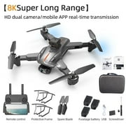 Drones Quadcopter 5G 8K GPS Drone x Pro with HD Dual Camera WiFi FPV Foldable RC (Orange)