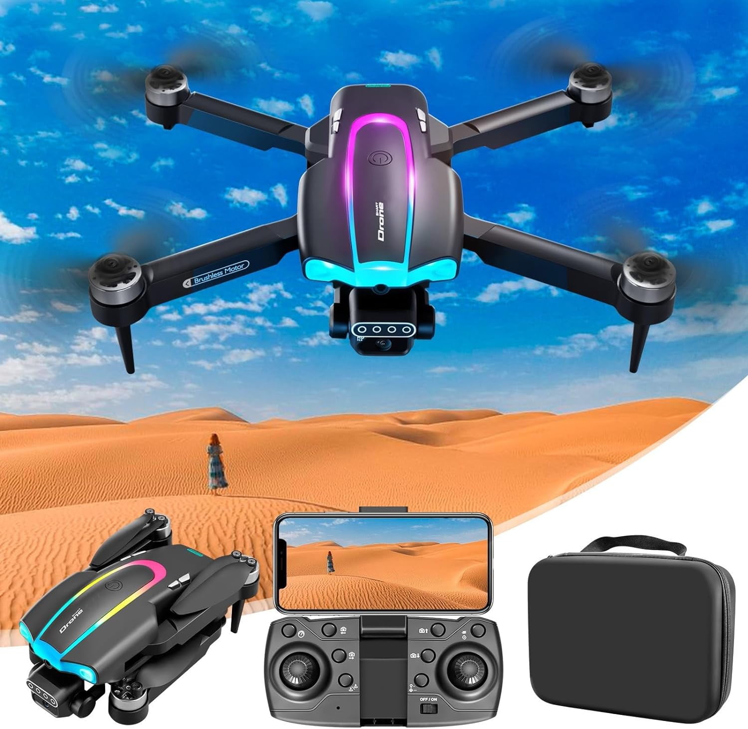 Drones With Camera For Adults 4K, Long Range Video Transmission