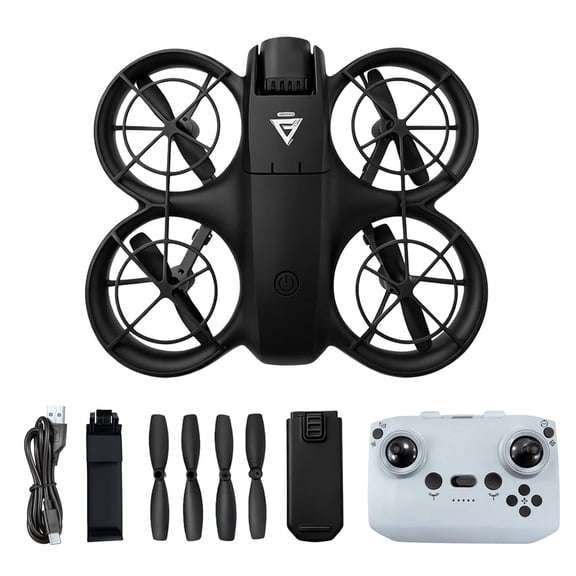 Drones with Camera2 Batteries, One-Key Takeoff and Landing, 360 Flip, Headless Mode, Optical Flow Hover, Brushless Motor, Black