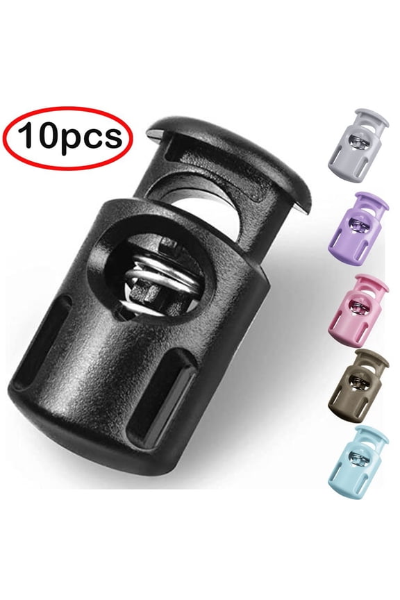 10 Pcs Lace Locks,Cord Lock,Shoe Lace Tie Locks, Paracord toggle Stopper Clasp Elastic Shoeslace Lock Sweatpants Hoodie String Clips Bungee Swim Goggles Gloves String Lock Replacement