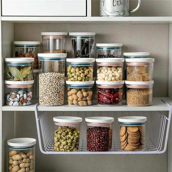 Drongq Airtight Jar Containers with Lids,Sugar Container,350Ml Airtight Food Storage Container with Lid, Stackable for Cereal, Flour,Coffee, Sugar, Spices and Pantry Organization