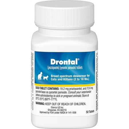 Drontal Tablets for Cats & Kittens, 2-16 lbs