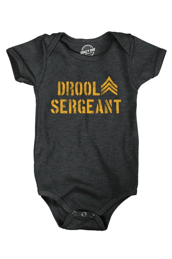 Drool Sergeant Baby Bodysuit Funny Military Army Sarcastic  Infant Jumper