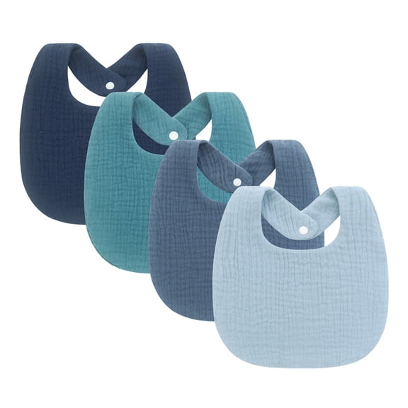 Drooling Apron Breathable Cotton Bib Soft Burp Cloths Nursing Feeding Bib for Infant Toddler 0-1 Year