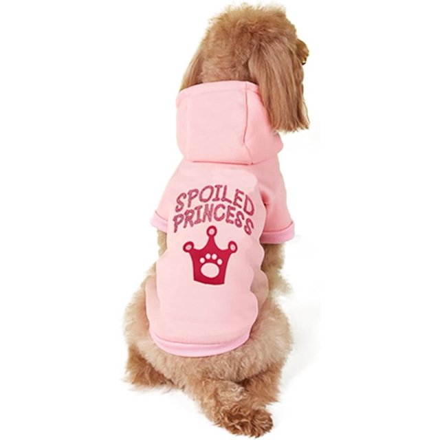 DroolingDog Princess Girl Dog Sweatshirts Puppy Hoodie Girls Dog