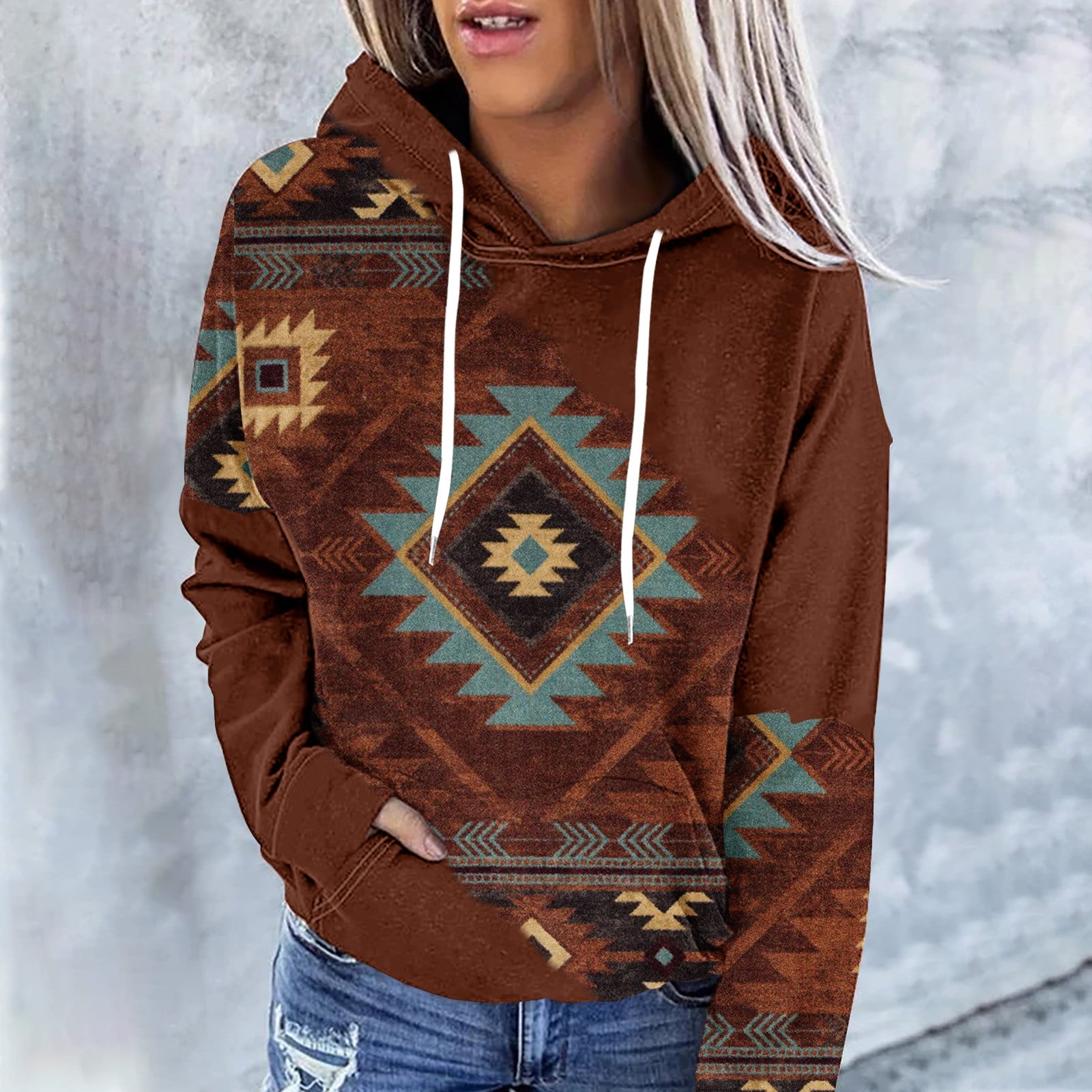 DroolingDog Sweatshirt For Women Casual Comfy Long Sleeve With Pocket