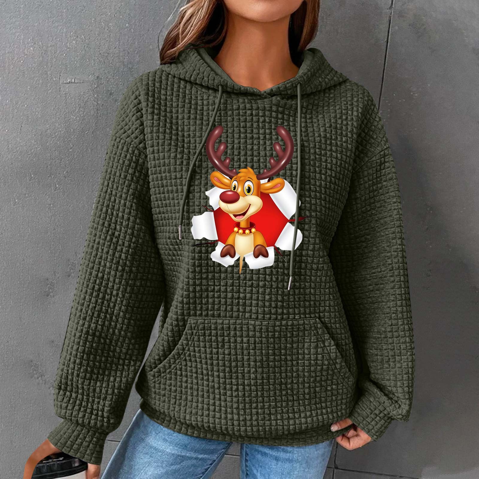 DroolingDog Sweatshirt For Women With Pocket Long Sleeve Casual