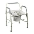 thumbnail image 1 of Drop Arm Bedside Commode by HEALTHLINE. Padded Bedside Commode with Drop-Arm, Padded Commode Seat & Arms, Raised Toilet Seat, Safety Frame. 3 In 1 Commode Wheelchair - Shower Chair, 1 of 3