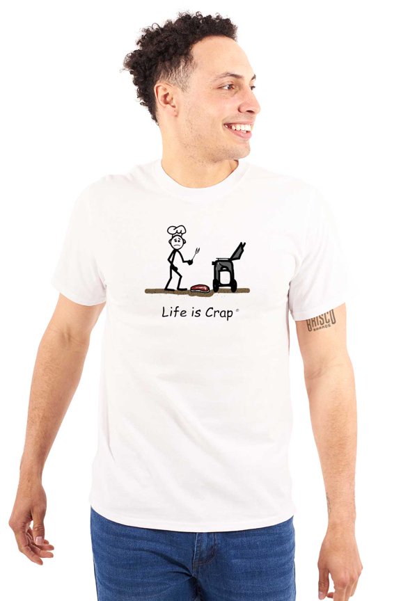 Drop BBQ Steak Funny Lifestyle Men's Graphic T Shirt Tees Brisco Brands M