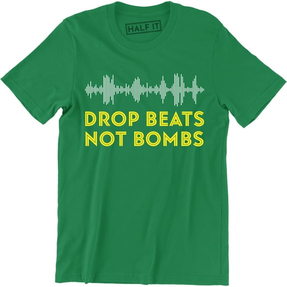 Drop Beats Not Bombs with Sound Wave for Men T-Shirt