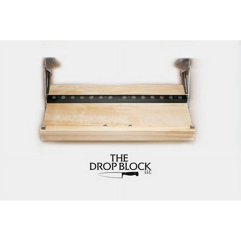 Drop Block Under Cabinet Knife Storage Rack - Large, White