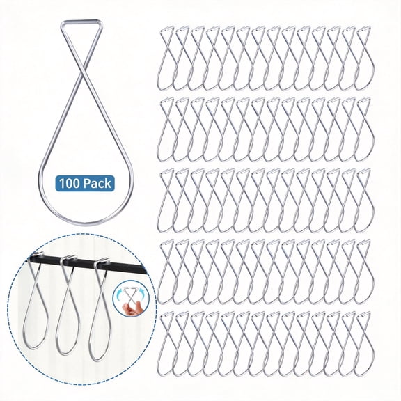 Drop Ceiling Clips 100 Pack T Bar Hanging Hooks Heavy Duty Metal Suspended Ceiling Grid Tile Hook for Office Classroom Party Decoration Silver