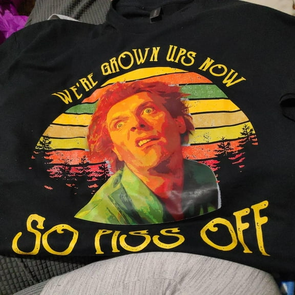 Drop Dead Fred Shirt We're Grown Ups Now So Piss Off T-Shirt Vintage Retro Sunset Design Unisex TShirt
