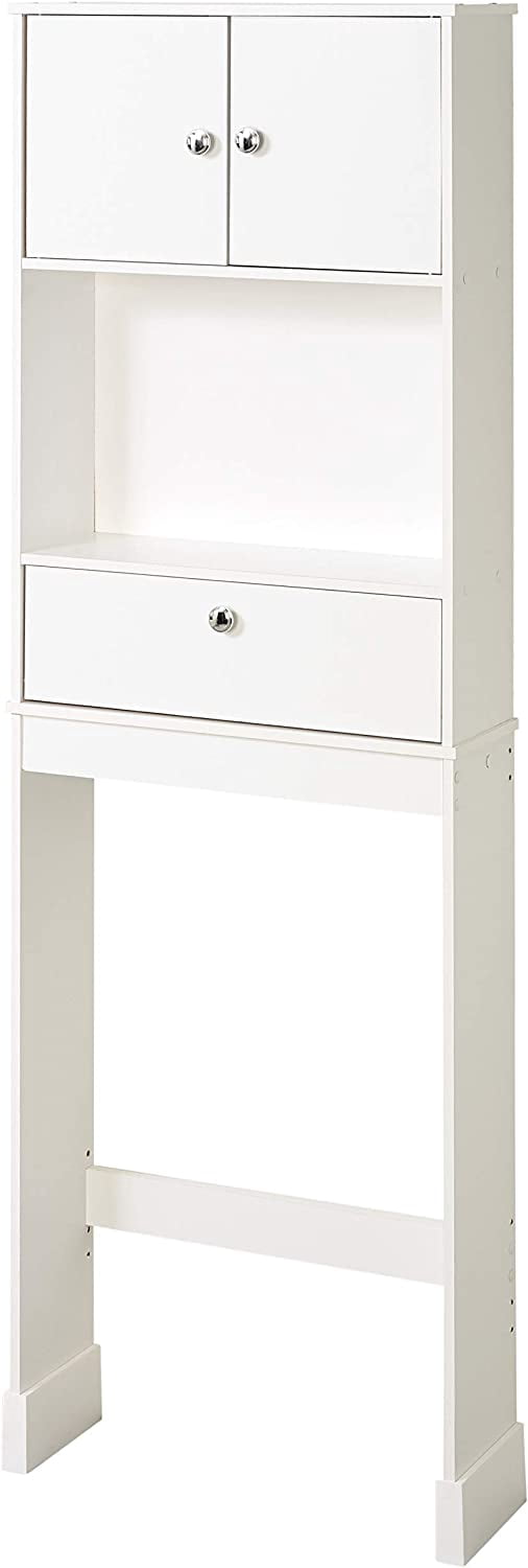 Drop Door Over-the-Toilet Bathroom Spacesaver, Bath-Storage Shelves ...