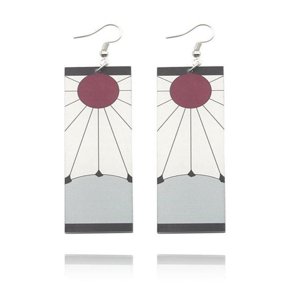 Drop Earrings Anime Acrylic Demon Slayer Kimetsu no Yaiba Blade of Ghost Earings For Women Men Tanjiro Earrings