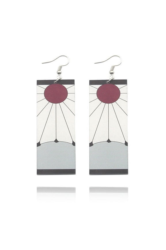 Drop Earrings Anime Acrylic Demon Slayer Kimetsu no Yaiba Blade of Ghost Earings For Women Men Tanjiro Earrings