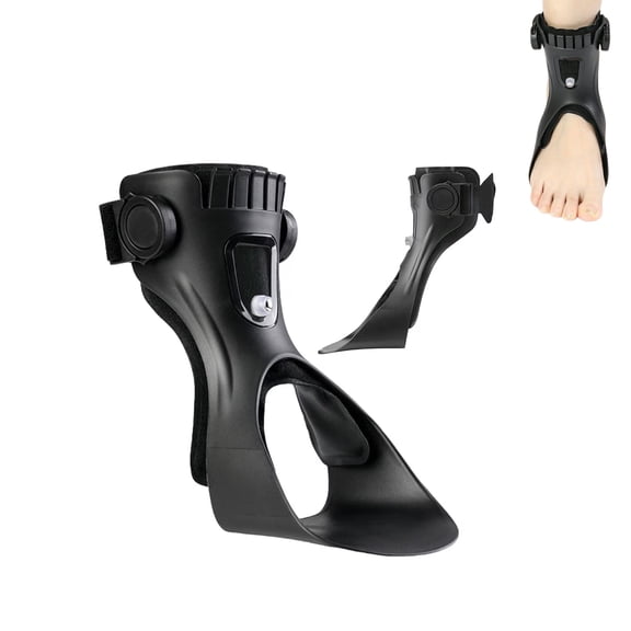 Drop Foot Brace  Foot Drop Stabilizer Brace, Adjustable Ankle Foot Orthosis Support With Inflatable AirBags, Lightweight Ankle Brace Stabilizer (Right foot ,L)
