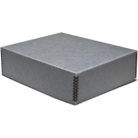Print File Drop-Front Metal Edge Archival Storage Box, 11.5x14.5x1.5", Gray