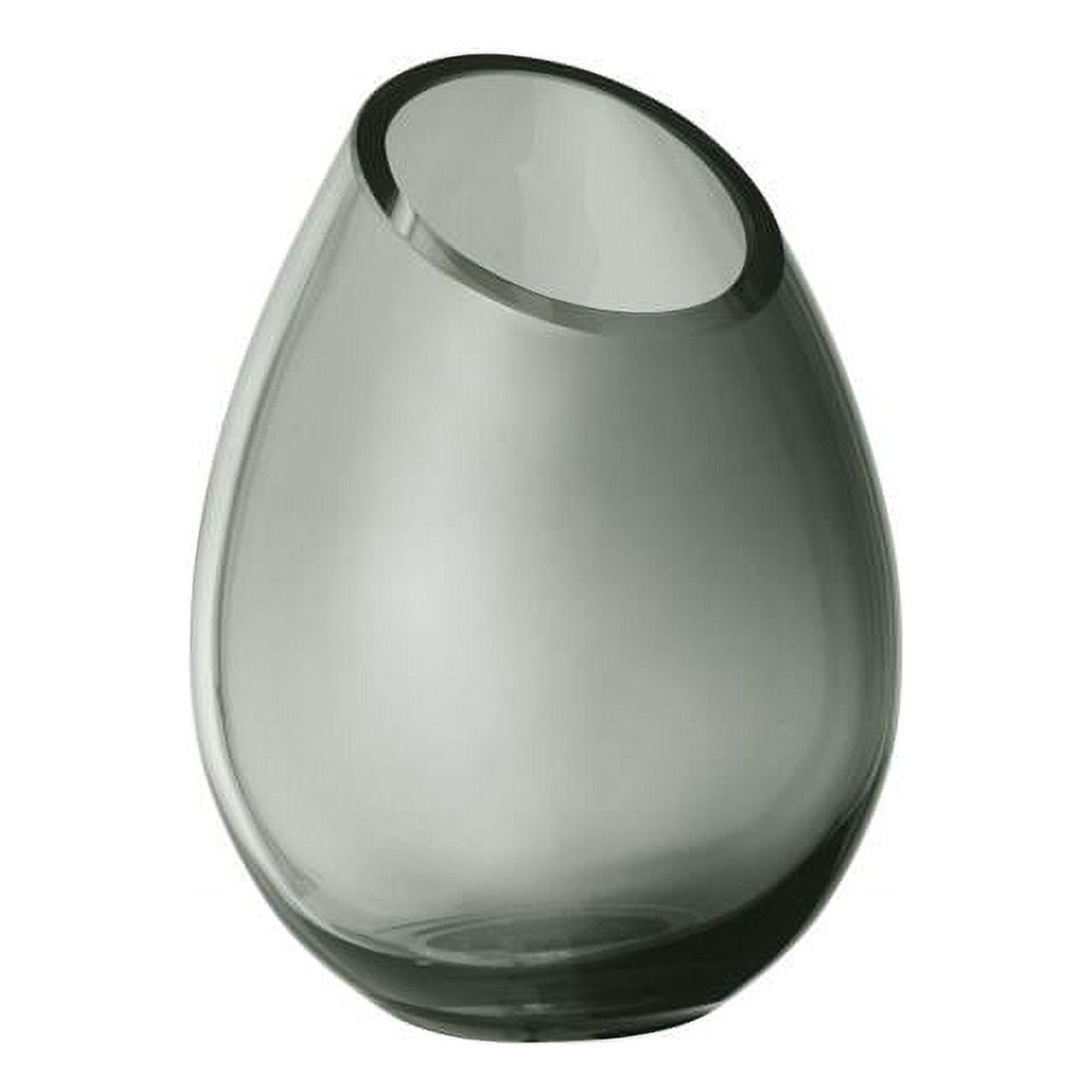 Art Deco Polished Glass Drop Table Vase with Leaves Theme
