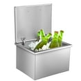 thumbnail image 1 of Drop in Ice Chest,20" L x 14" W x 13" H Stainless Steel Ice Cooler Commercial Ice Bin with Hinged Cover,Outdoor Kitchen Ice Bar,Outdoor Kitchen Ice Bar for Cold Wine Beer, 1 of 6
