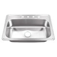 thumbnail image 1 of Drop-In 33 in. Single Bowl 20 Ga. Stainless Steel Utility Sink, 1 of 2