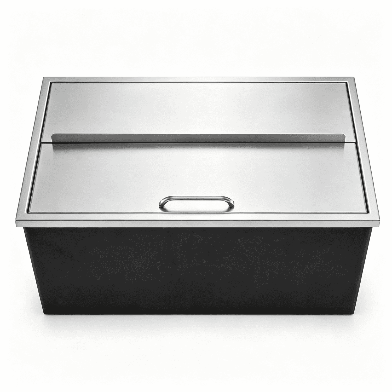 Drop-In Ice Chest, Stainless Steel Ice Storage Box with Sliding Lid and Drain Hose, Ice Bin for Chilled Wine, Beer, Beverage (36 x 18 x 14 Inches)