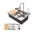 thumbnail image 1 of Drop In Kitchen Sink 30 Inch Single Bowl, Top Mount Stainless Steel Kitchen Sink, Deep Rust Resistant Kitchen Sink with Noise Reduction, 1 of 9