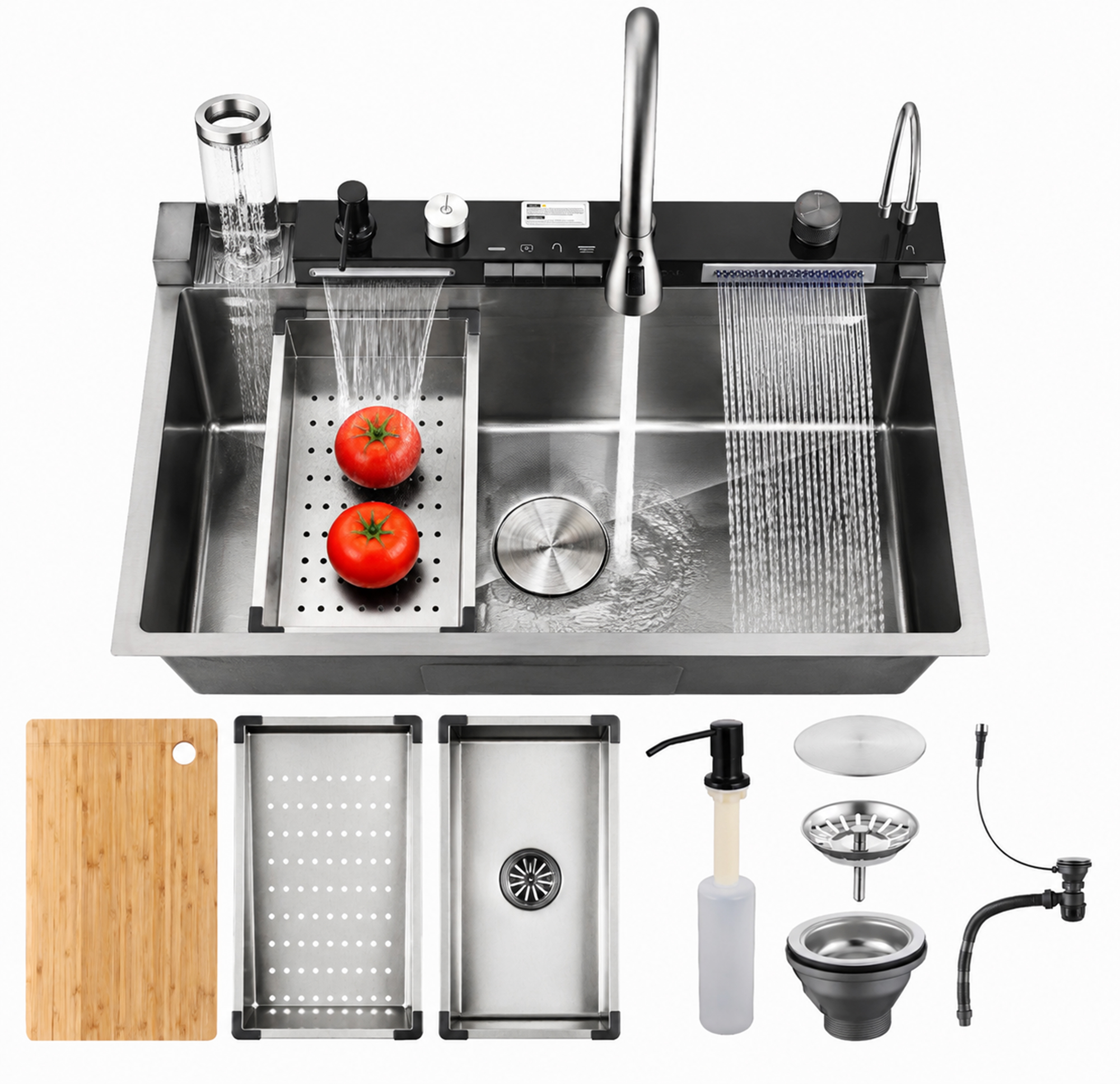 Drop In Kitchen Sink 33 Inch Single Bowl, Top Mount Stainless Steel Kitchen Sink, Deep Rust Resistant Kitchen Sink with Noise Reduction