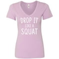 thumbnail image 1 of Drop It Like A Squat Womens V-Neck Tee, 1 of 1