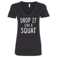 thumbnail image 1 of Drop It Like A Squat Womens V-Neck Tee, 1 of 1