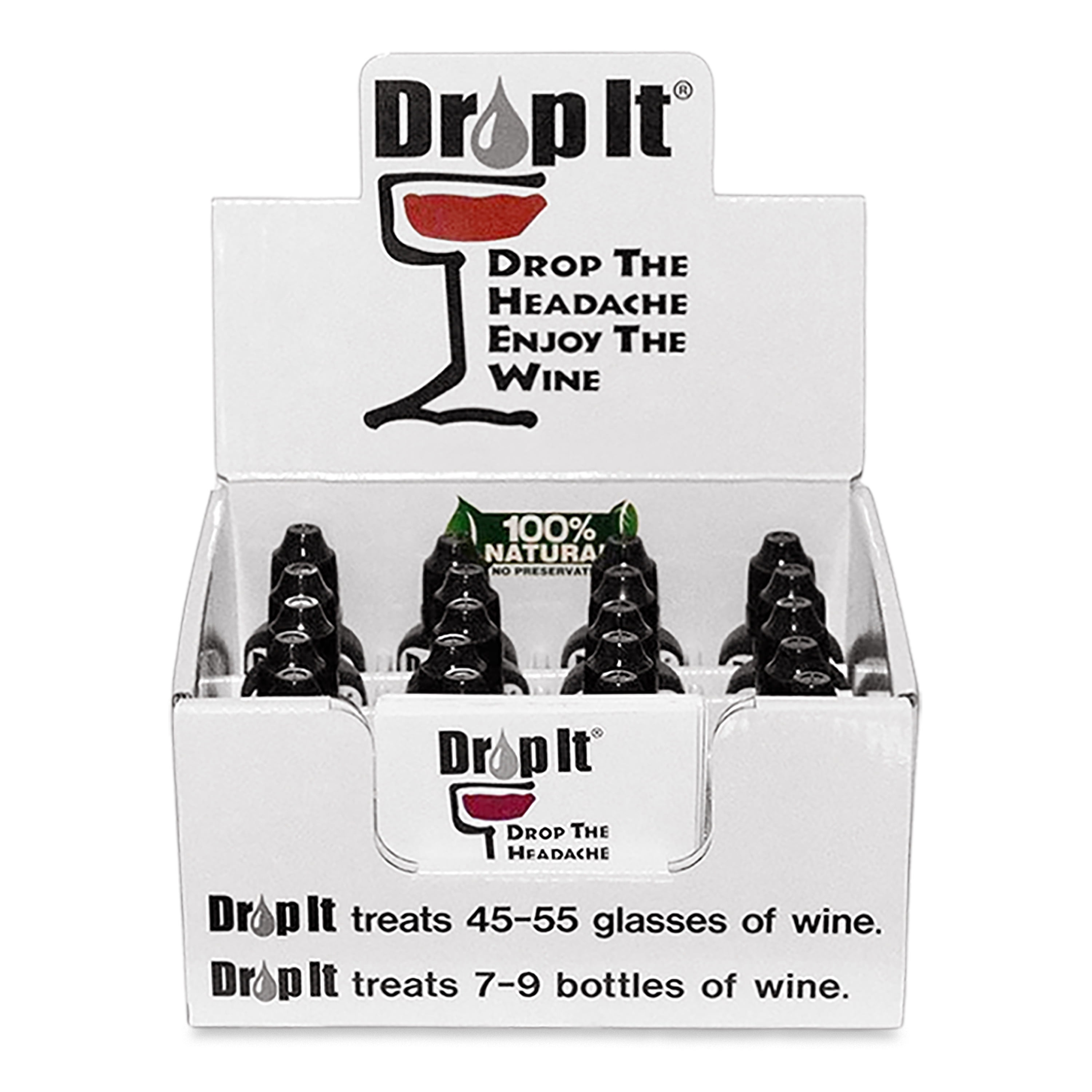 The Original Drop It Wine Drops, 4pk- USA Made Wine Drops That Naturally  Reduce Both Wine Sulfites and Tannins- Can Eliminate Wine Headaches, Wine  Allergies and Histamines- A Wine Wand Alternative 