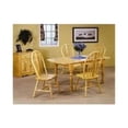 thumbnail image 1 of Drop Leaf Extension Dining Set with Keyhole Chairs 5 Pieces, 1 of 1