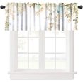 thumbnail image 1 of Drop Leaf Valance Kitchen Curtains Blackout Vintage Boho Floral Natural Botanicals Rod Pocket Window Treatment for Kids Bedroom Bathroom Home Decor Window Drapes 54x18inch, 1 of 6