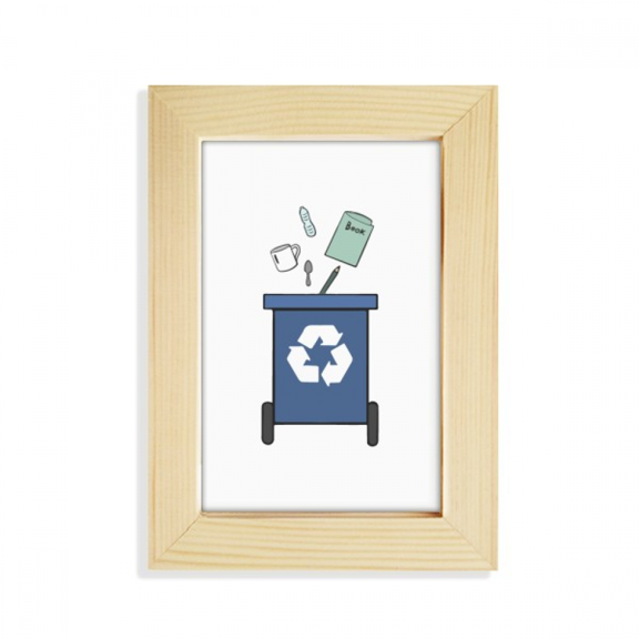 Drop Litter Rubbish Sign Diagram Desktop Display Photo Frame Picture Art Painting 5x7 inch