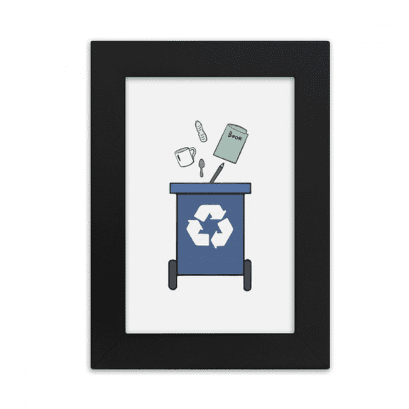 Drop Litter Rubbish Sign Diagram Desktop Photo Frame Picture Display Art Painting Exhibit