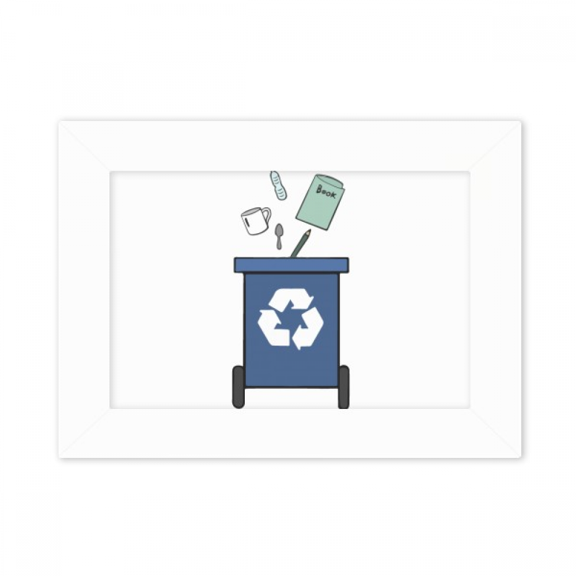 Drop Litter Rubbish Sign Diagram Photo Mount Frame Picture Art Painting Desktop 5x7 inch