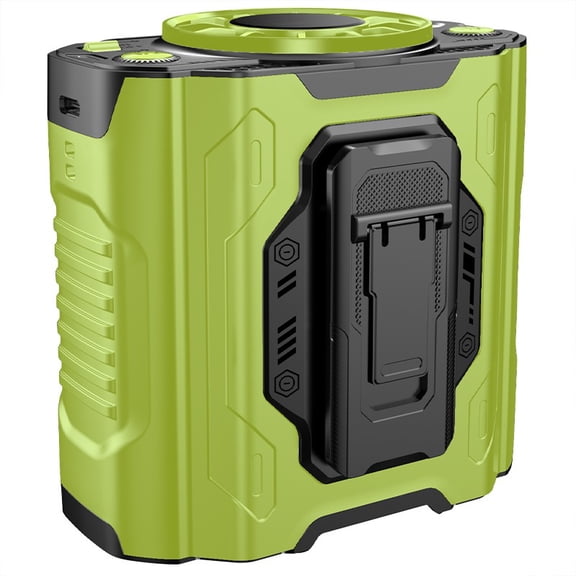 Drop Proof Rugged Fan, Portable Waist Fan, IPX5 Wearable Mini Air Conditioner, 100 Speed Adjustable Cooler, 5000mAh Power Bank Gadget for Outdoor and Camping