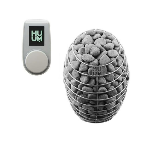 HUUM Drop 7.5kW Series Sauna Heater with UKU Wifi White Control Bundles (Sauna Stones Included)