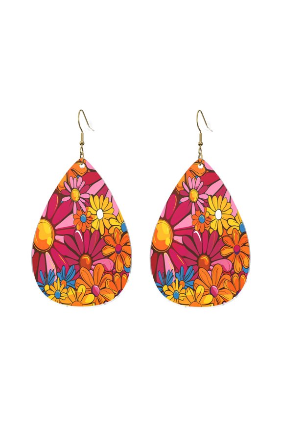 Drop Shaped Acrylic Earrings Modern Chic Dangle Earrings For Sensitive Ears Easy To Wear For Girlfriend Wife Friend Cute Llamas Alpacas (2)