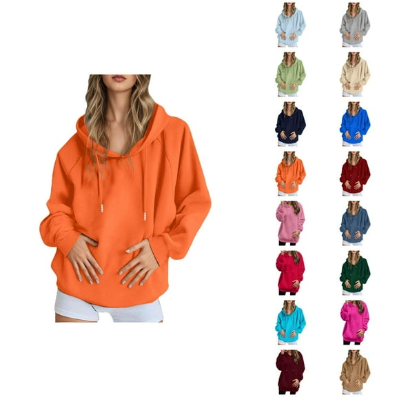 Drop Shoulder Hoodie 2025 Plain Basic Long Sleeve Hooded Sweatshirt Pullover Casual Streetwear Hoodies for Women