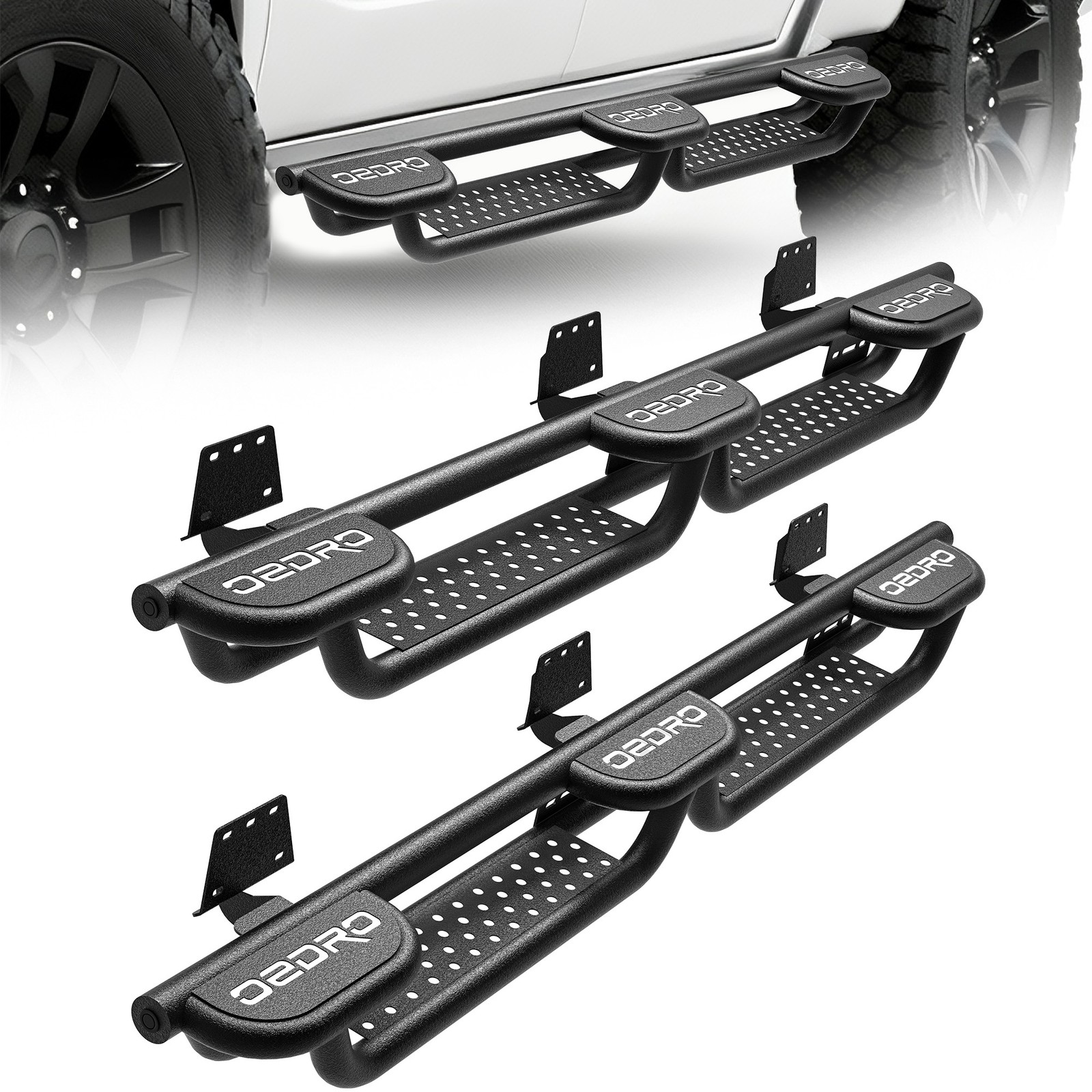 Drop Side Steps for 2019-2026 Ram 1500 Crew Cab 2-Stair Running Boards ...