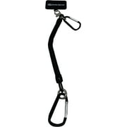 Drop Stop Mobile Phone Tether for Drop and Theft Protection - Universal Phone Lanyard with Carabiners for Secure Attachment - Black