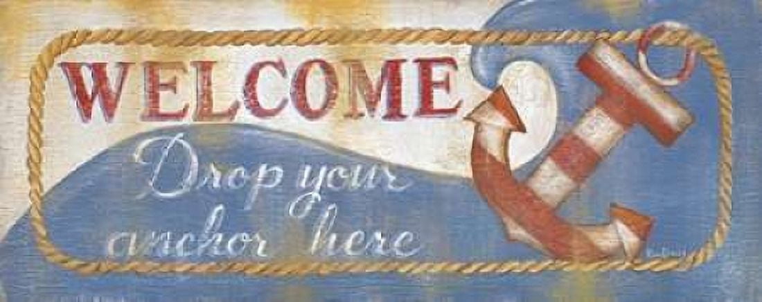 Drop Your Anchor Here Canvas Art - Kim Lewis (10 x 20)